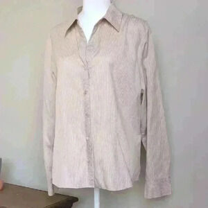 Talbot's Peach Striped Women's Shirt